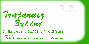 trajanusz balint business card